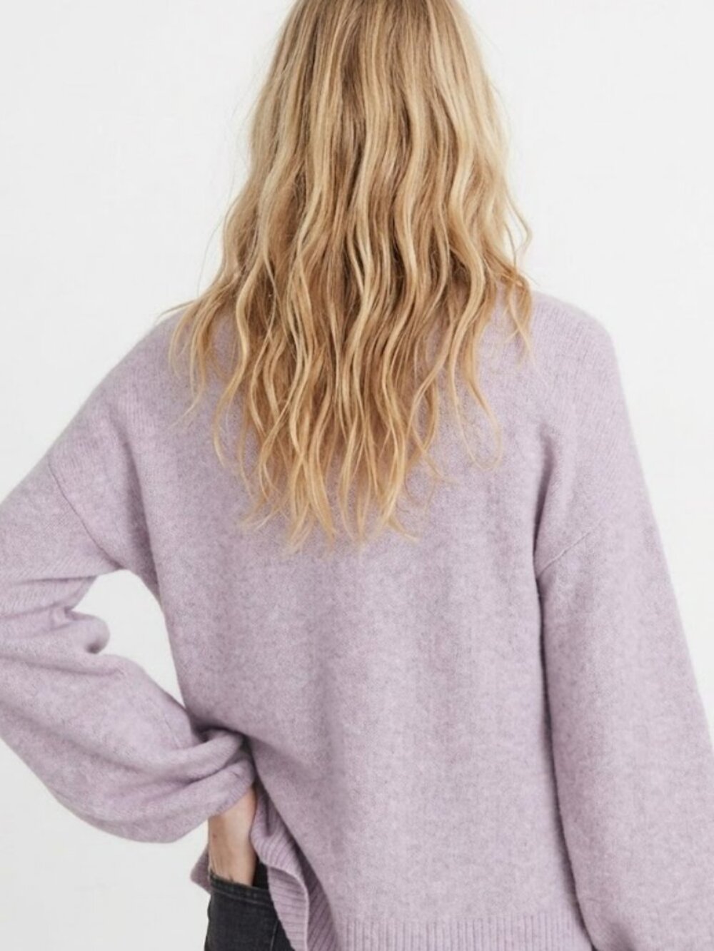 Madewell Wool Blend Balloon-Sleeve Pullover Sweater - Picture 3 of 13